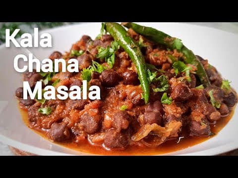 Kala Chana Curry with Roti