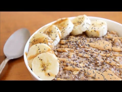 Peanut Butter Banana Protein Oats Bowl