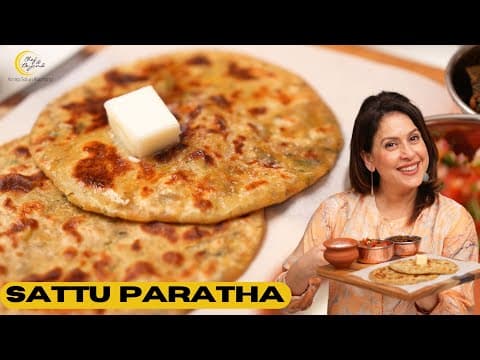 Sattu Paratha with Curd