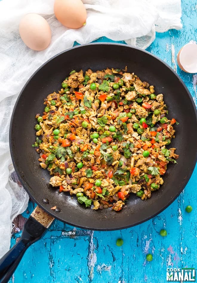 Double Egg Paneer Bhurji