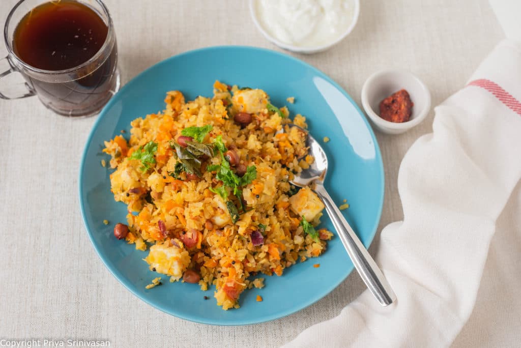 Sprouts and Paneer Poha