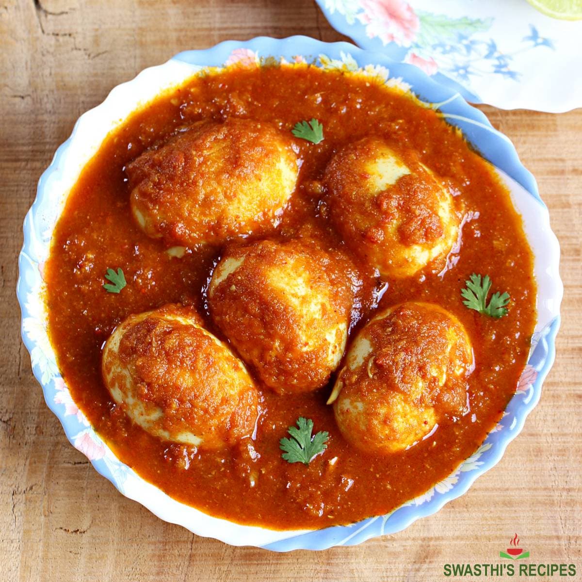 Egg Curry (Dhaba Style) with Brown Rice